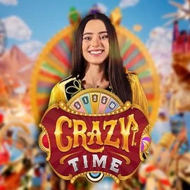 Crazy Time slot logo by Evolution at Tombriches Casino