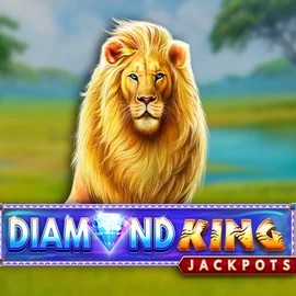 Diamond King Jackpots slot logo by SpinPlay Games at Tombriches Casino
