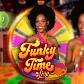 Official Live Casino logo: Funky Time by Evolution at Tombriches Casino